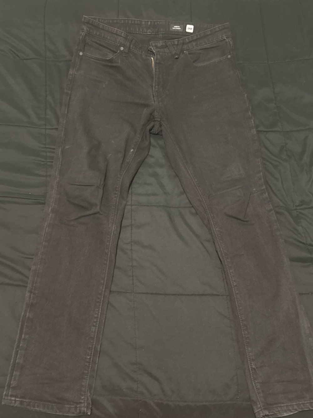 Volcom Men's Black Straight-Leg Chinos